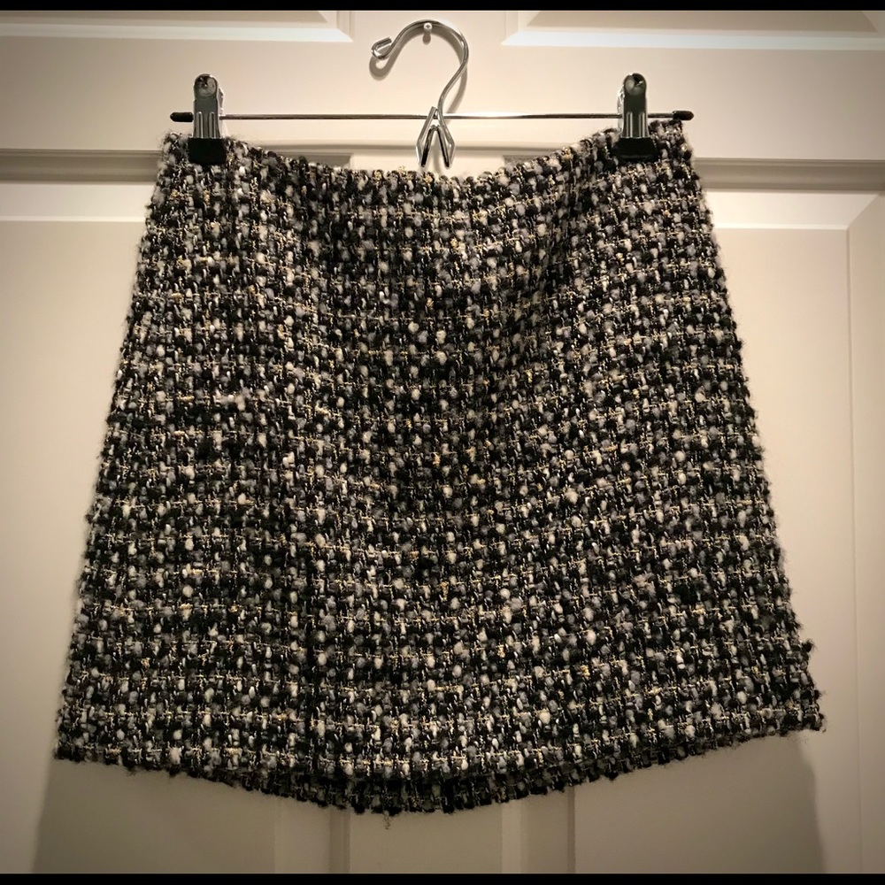J.Crew Black tweed mini skirt